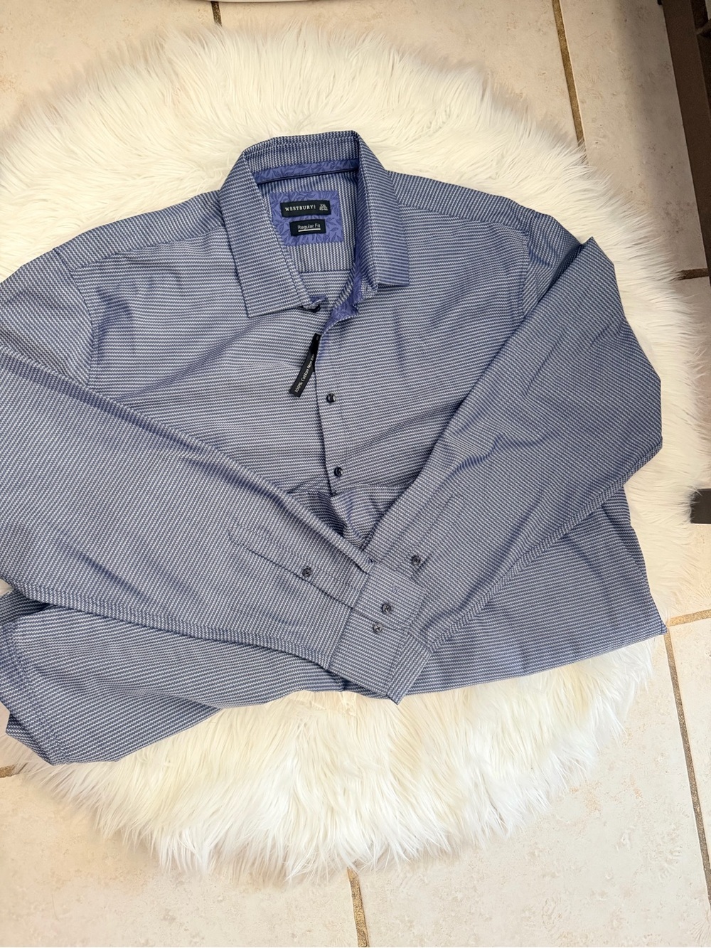 Westbury Men’s Blue Striped Dress Shirt – New With Tags size XXL